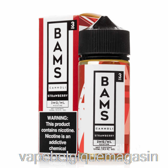 Vape Jetable Cannoli à La Fraise - Cannoli De Bam Bam - 100ml 3mg